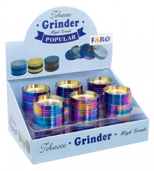 1 CNC Aluminium Grinder Pollinator 4-part ø 52mm 43mm hoch "Rainbow Ashtray""